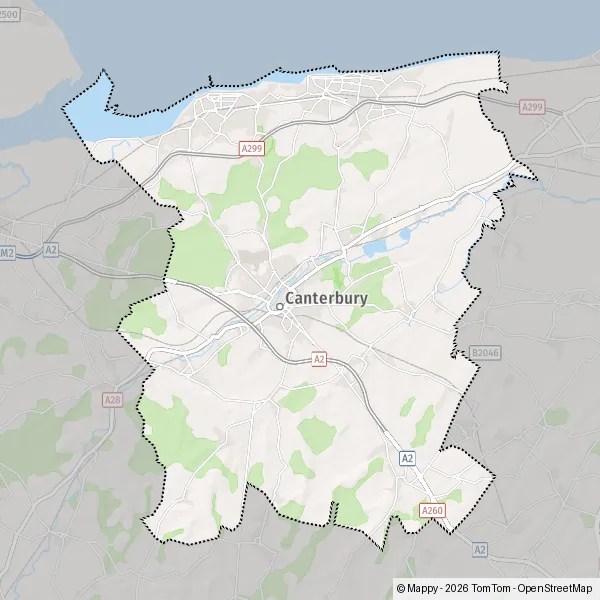 Kaart Canterbury Engeland Voetbal Plattegrond Canterbury kaart van Canterbury (CT1 1) en praktische info